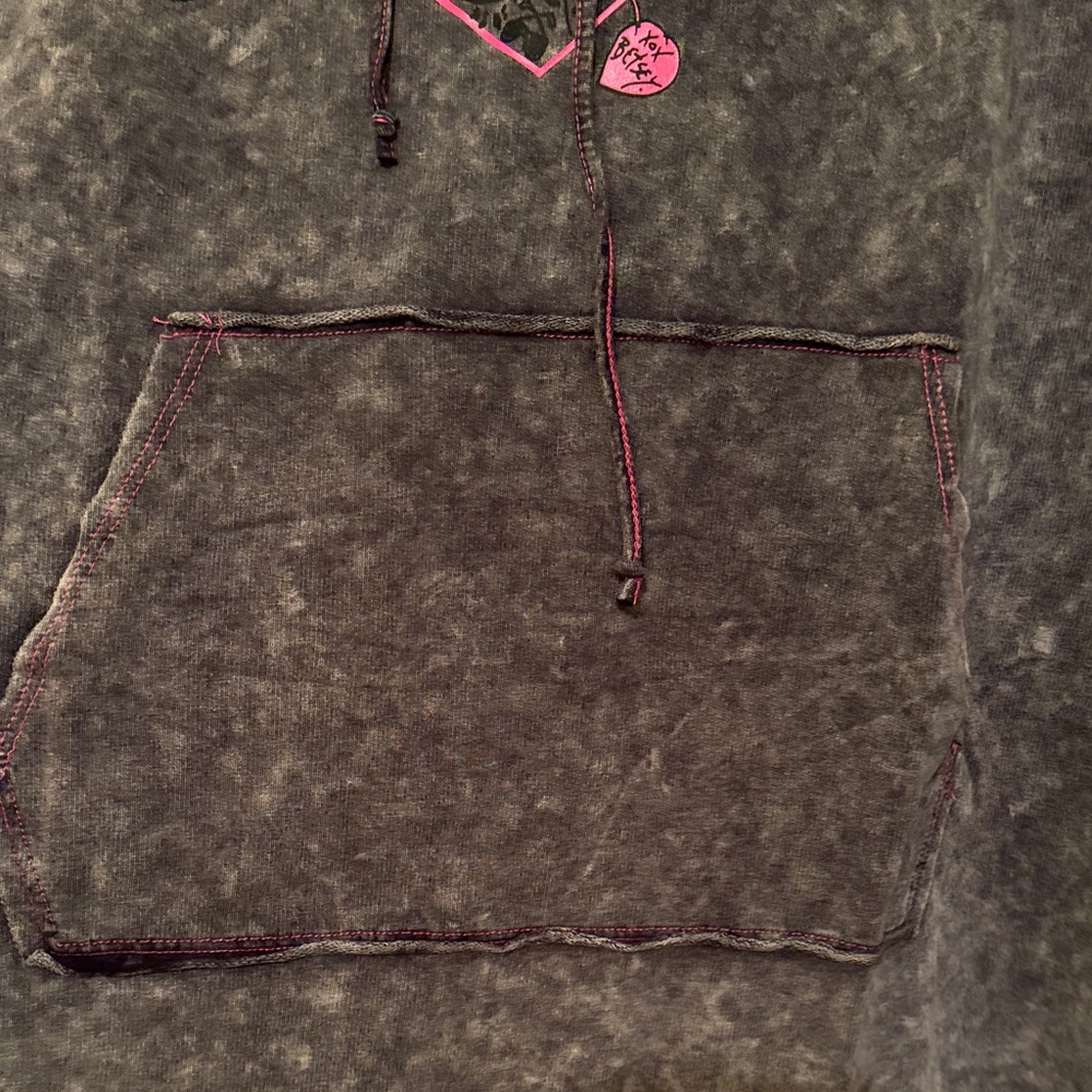 Betsy Johnson Torrid Gray Wash Arrow Heart Hoodie Dress Size 3X - Picture 5 of 11